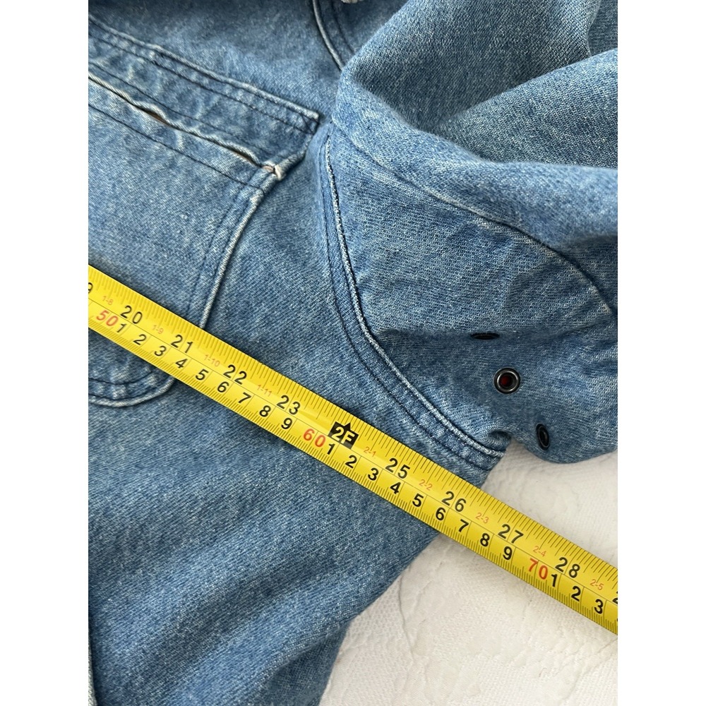 Vintage LL Bean Denim Barn Coat Mens XL Wool Liner Corduroy Collar Chore Jacket - Picture 9 of 16